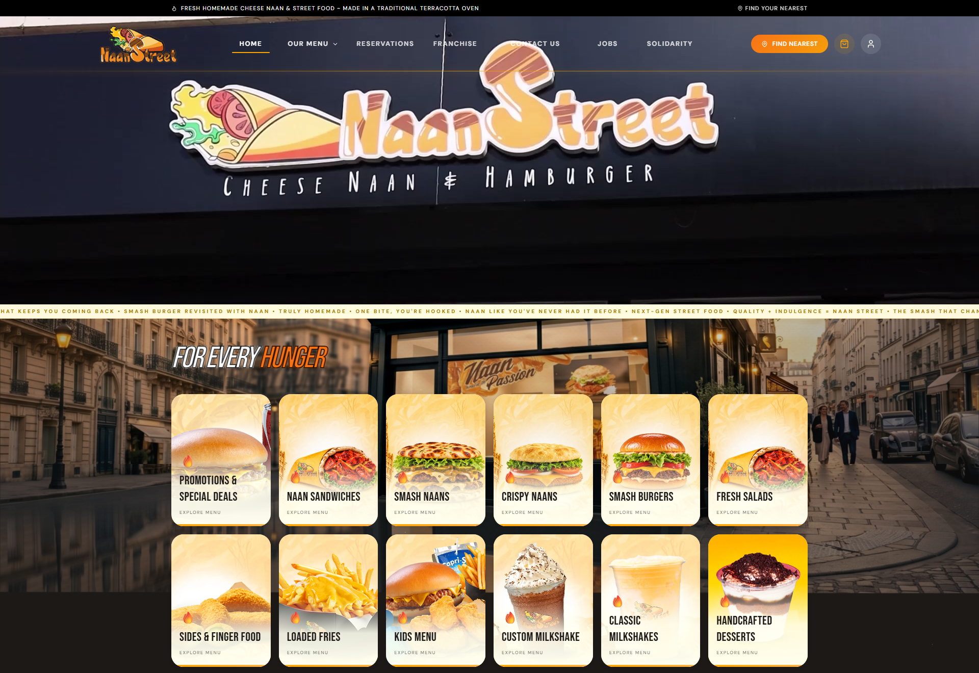 Naan Street interface preview
